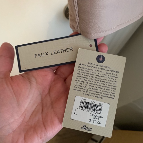 NWT Faux Leather Jacket in Blush Pink - Picture 5 of 6